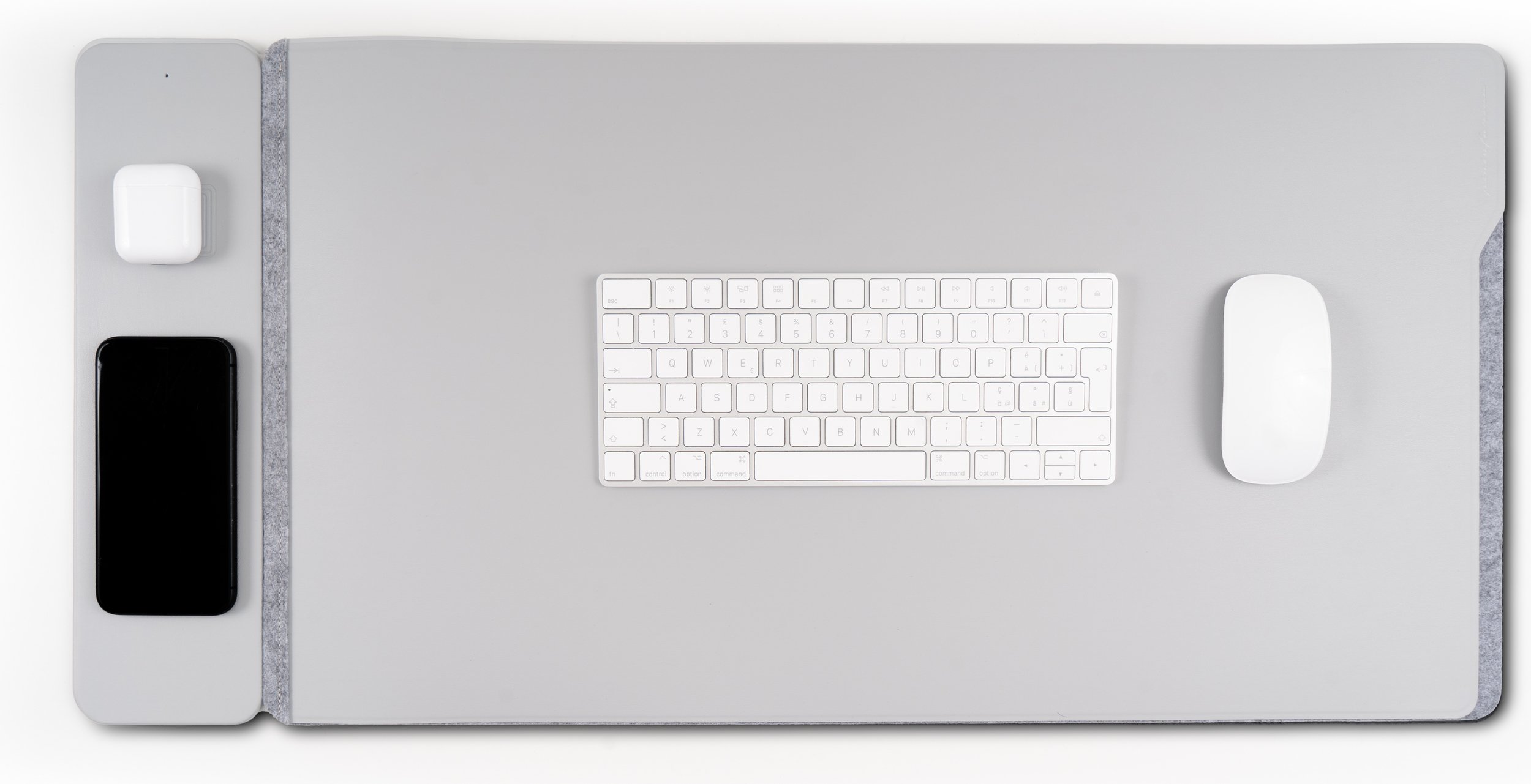 Podkładka na biurko z ładowarką Pininfarina szara