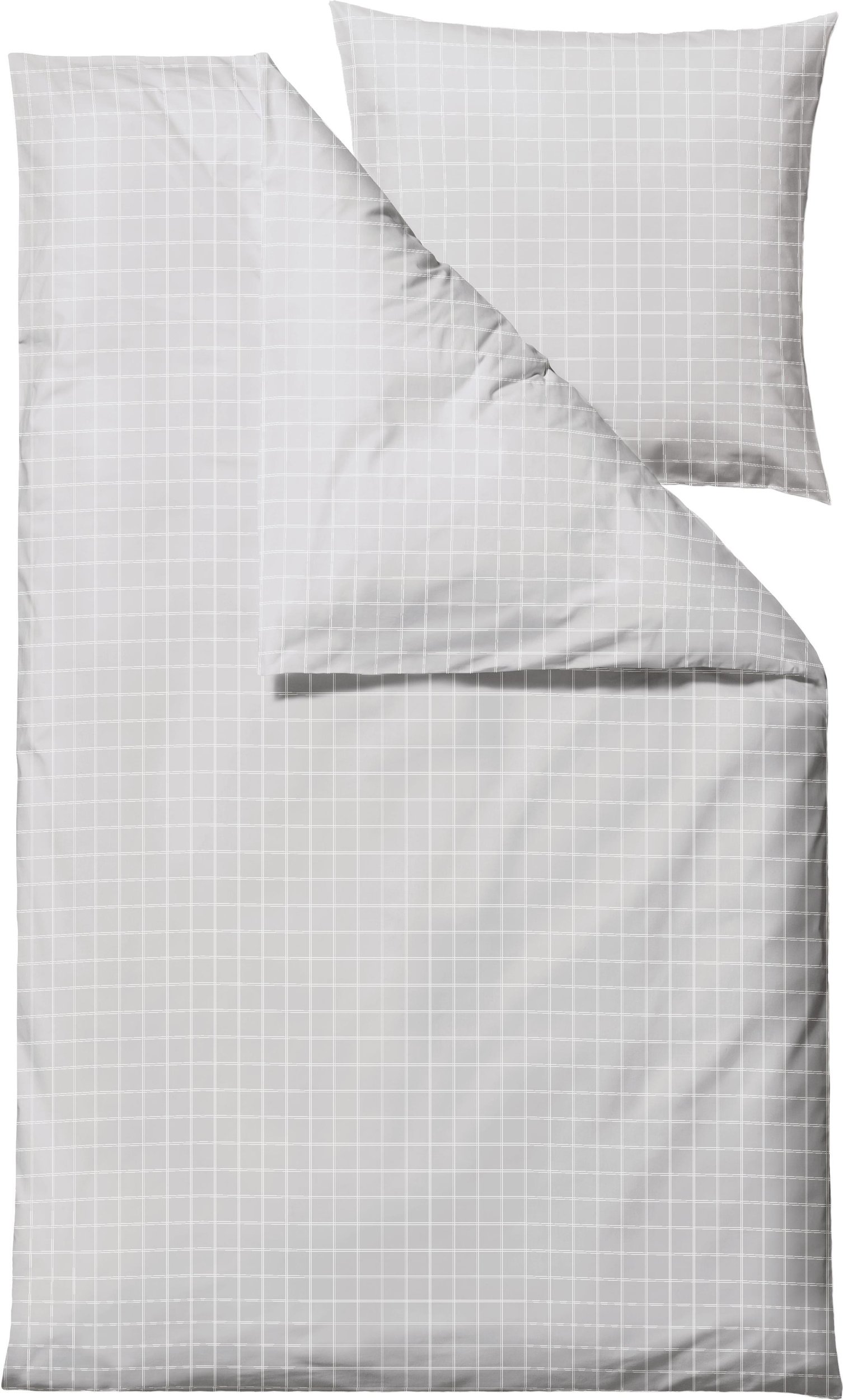 Pościel Clear 155 x 220 cm biała z poszewką na poduszkę 80 x 80 cm
