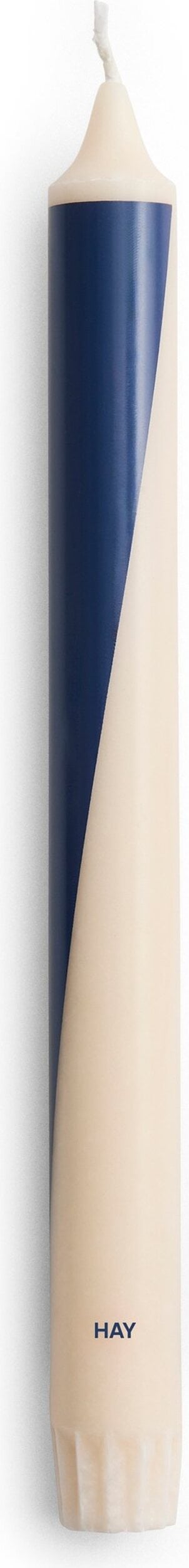 Świeca Hay Pattern Swirl kremowo-granatowa