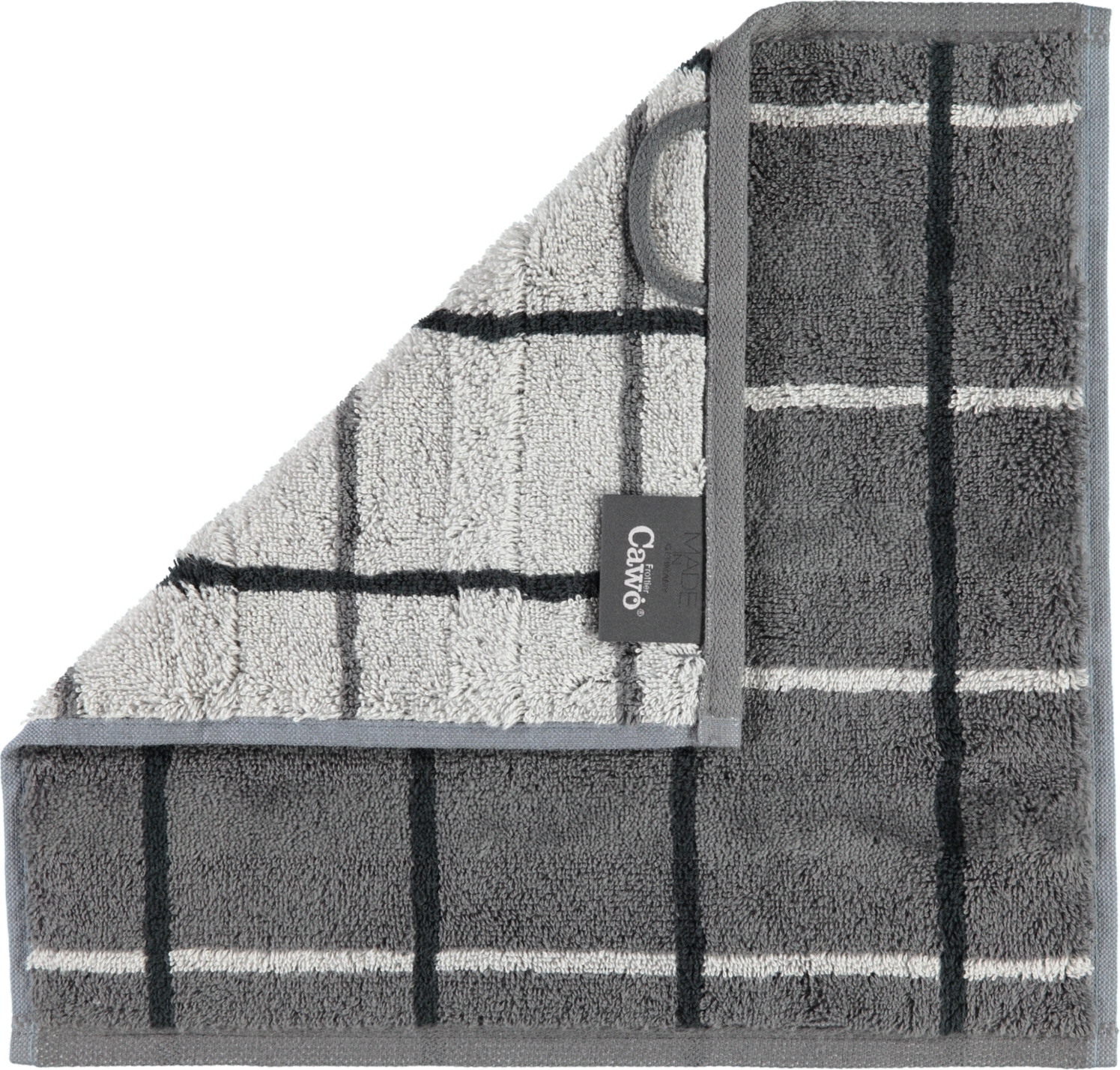Ręcznik Square w romby 30 x 30 cm antracytowy