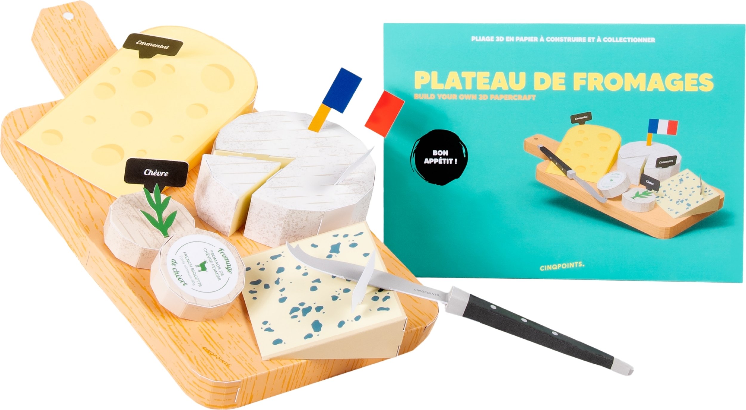 Zestaw do składania z papieru Paperfood Plateau De Fromages