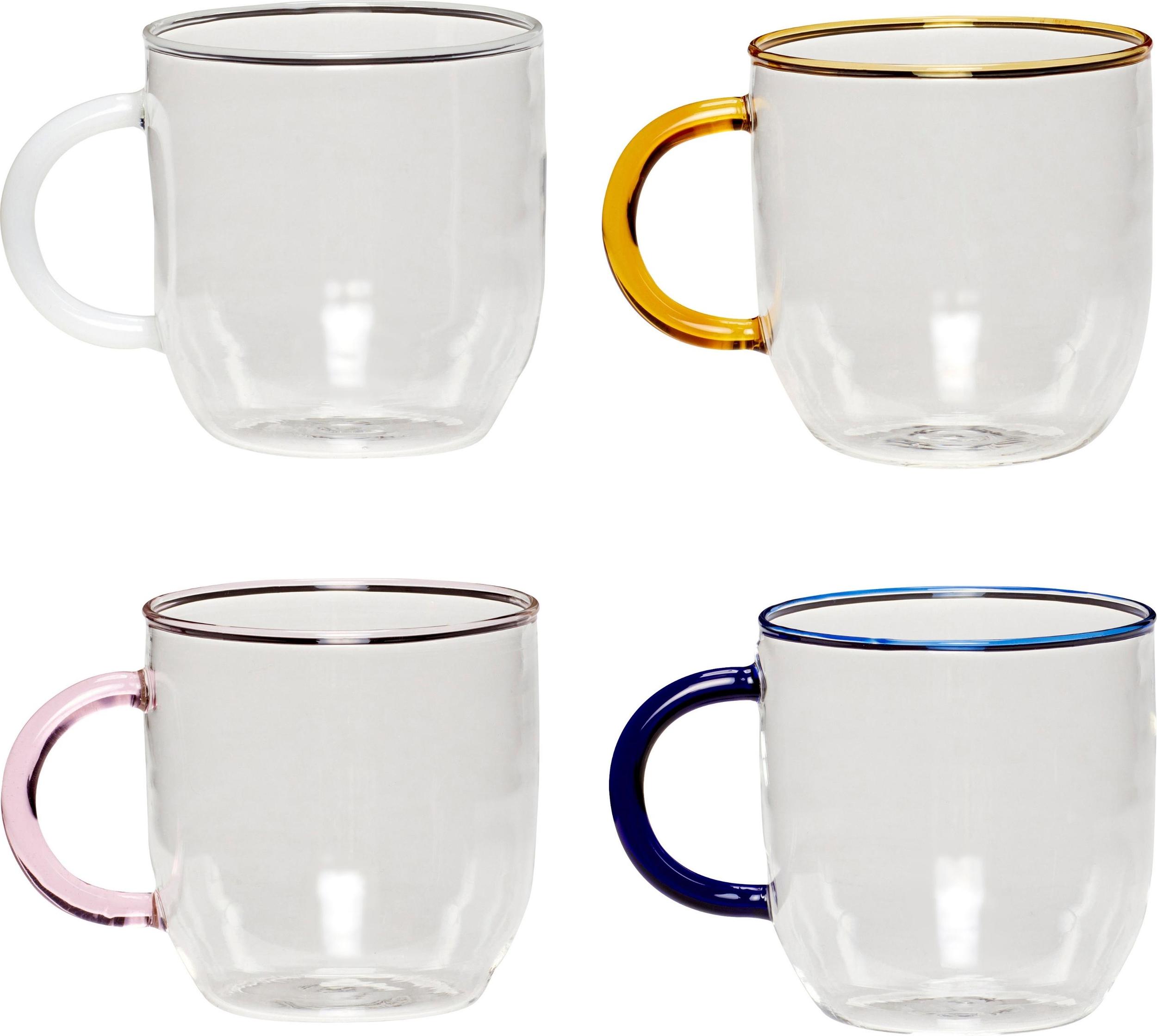 Kubki Hübsch szklane 4 szt.