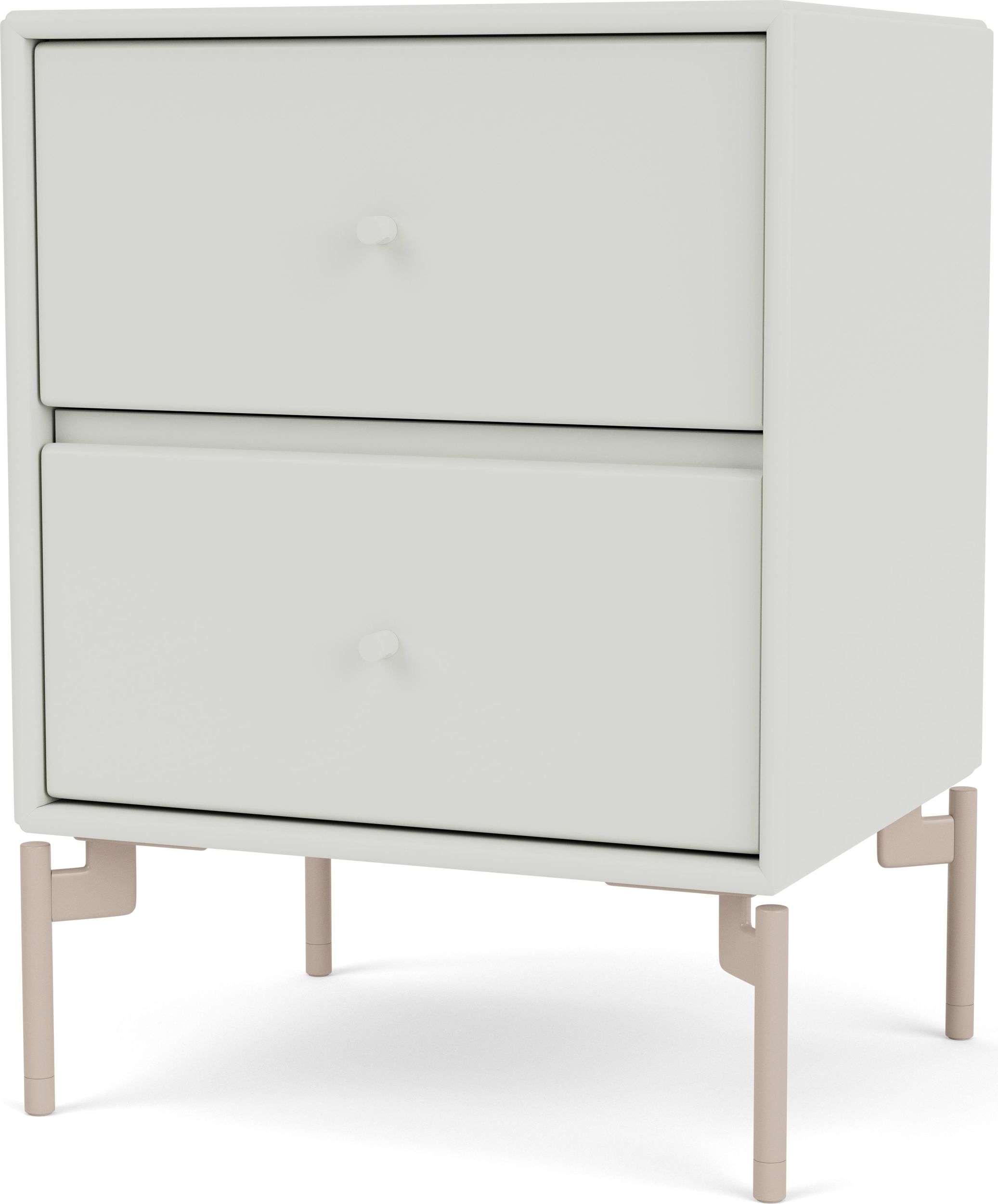 Szafka nocna Drift jasnoszara na beżowych nogach