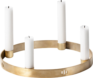 Świecznik Circle mosiądz 25 cm