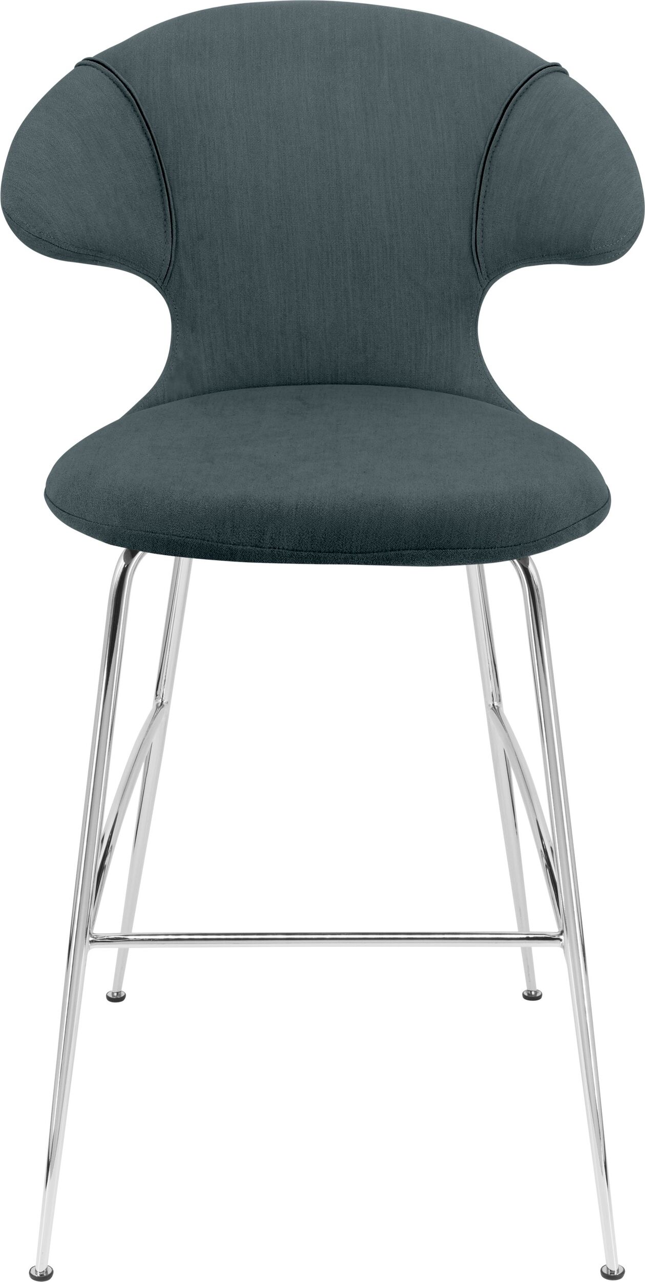 Krzesło barowe Time Flies ciemnoturkusowe na chromowanych nogach