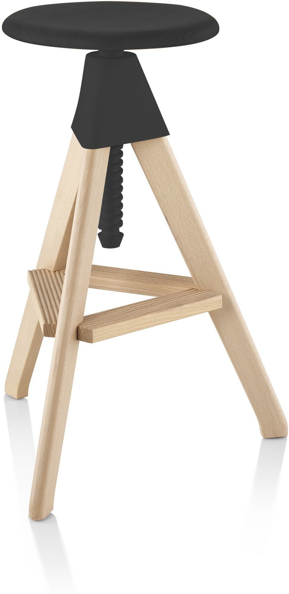 Stołek barowy Tom czarna rama i siedzisko