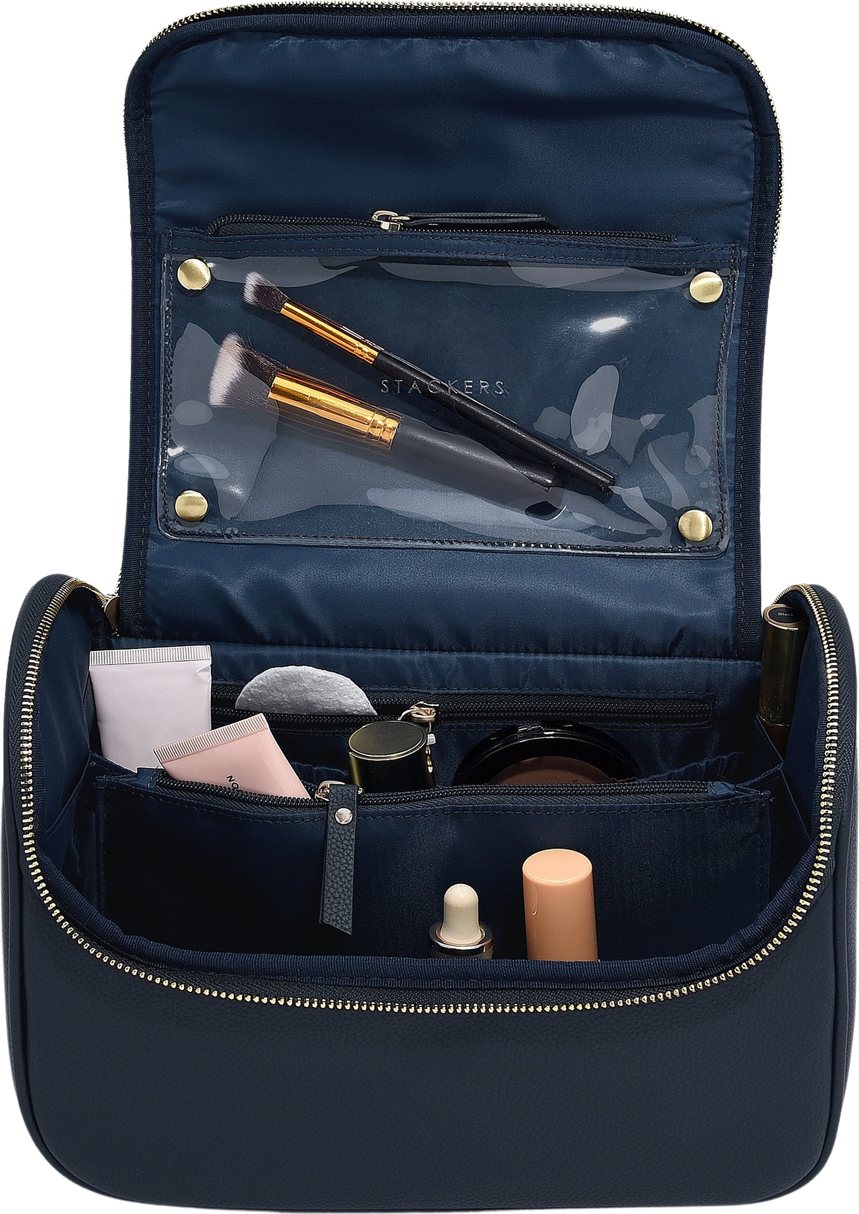 Kosmetyczka Stackers granatowa z lusterkiem