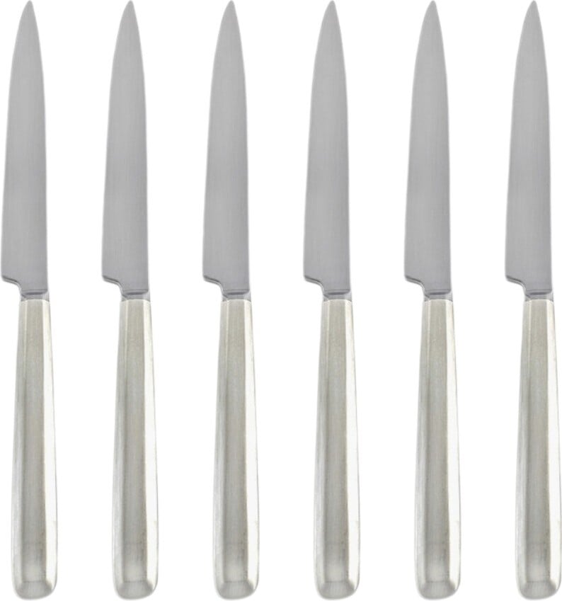 Noże deserowe Zoë srebrne 6 szt.