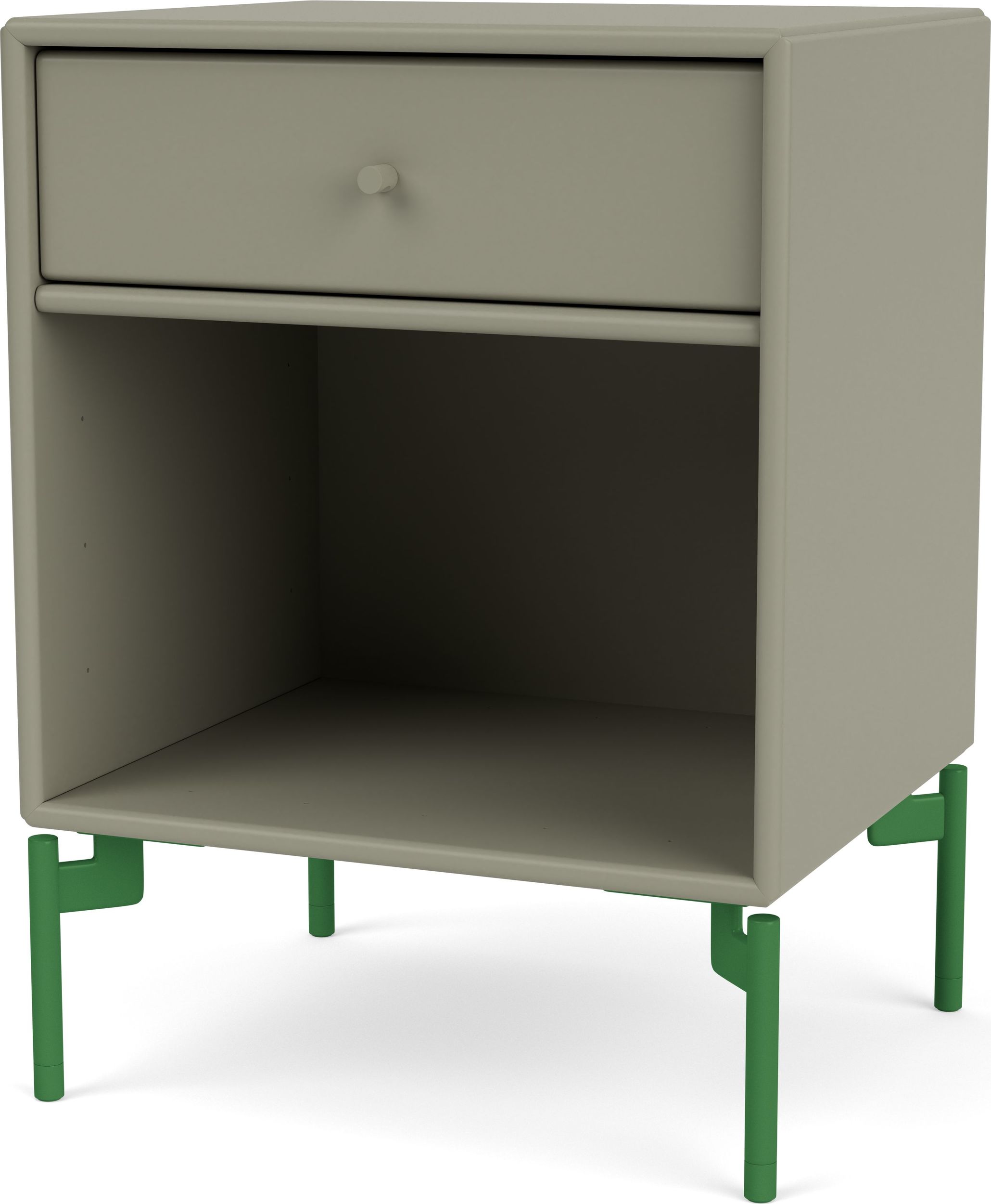 Szafka nocna Dream brązowozielona na zielonych nogach