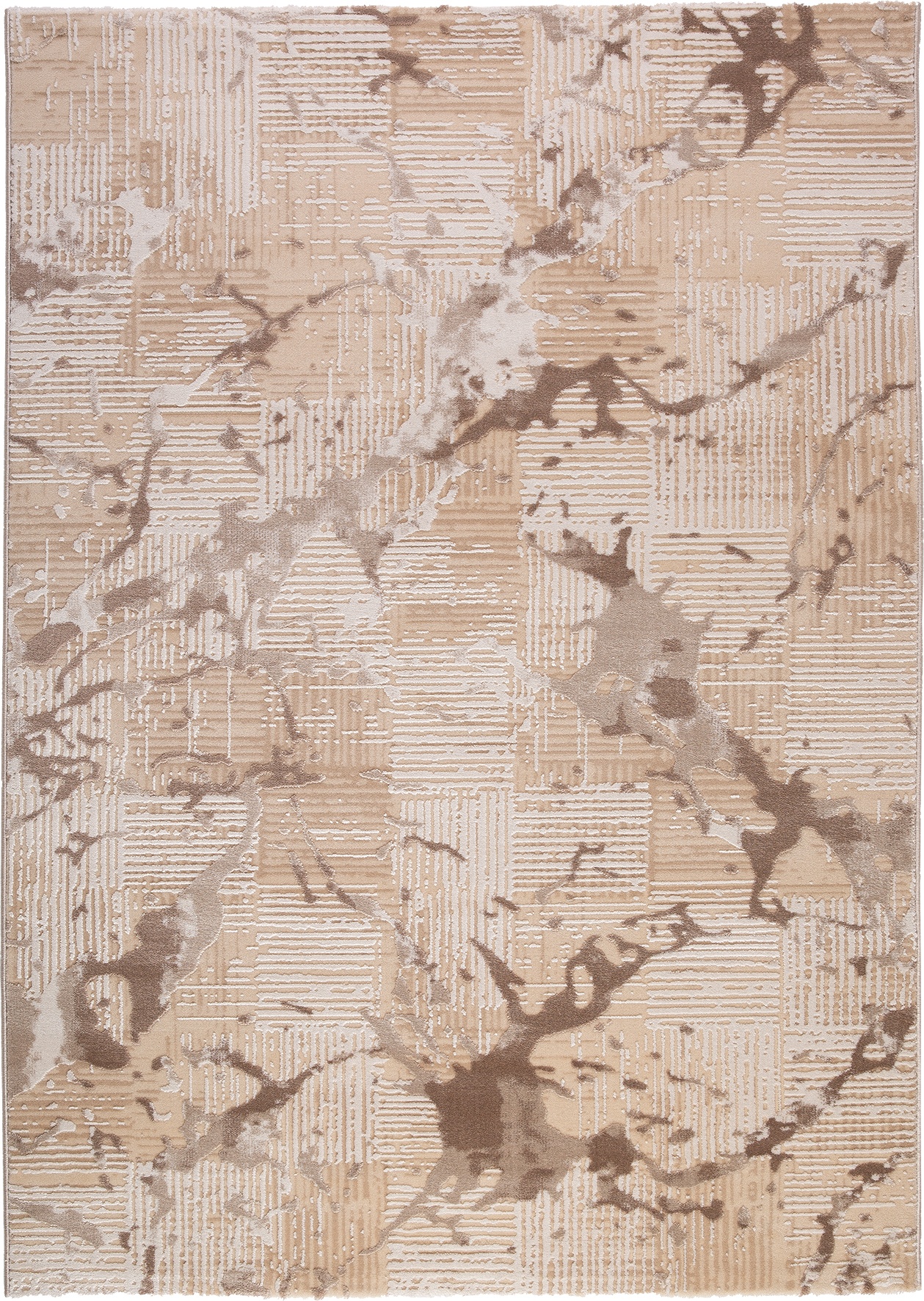 Dywan Bolero w kleksy taupe 80 x 150 cm