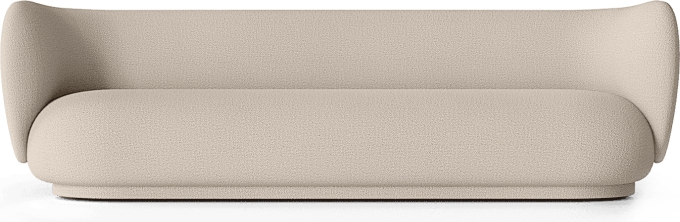 Sofa czteroosobowa Rico Wool Bouclé naturalna