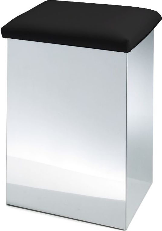 Stołek i pojemnik na pranie Case 66 cm czarny