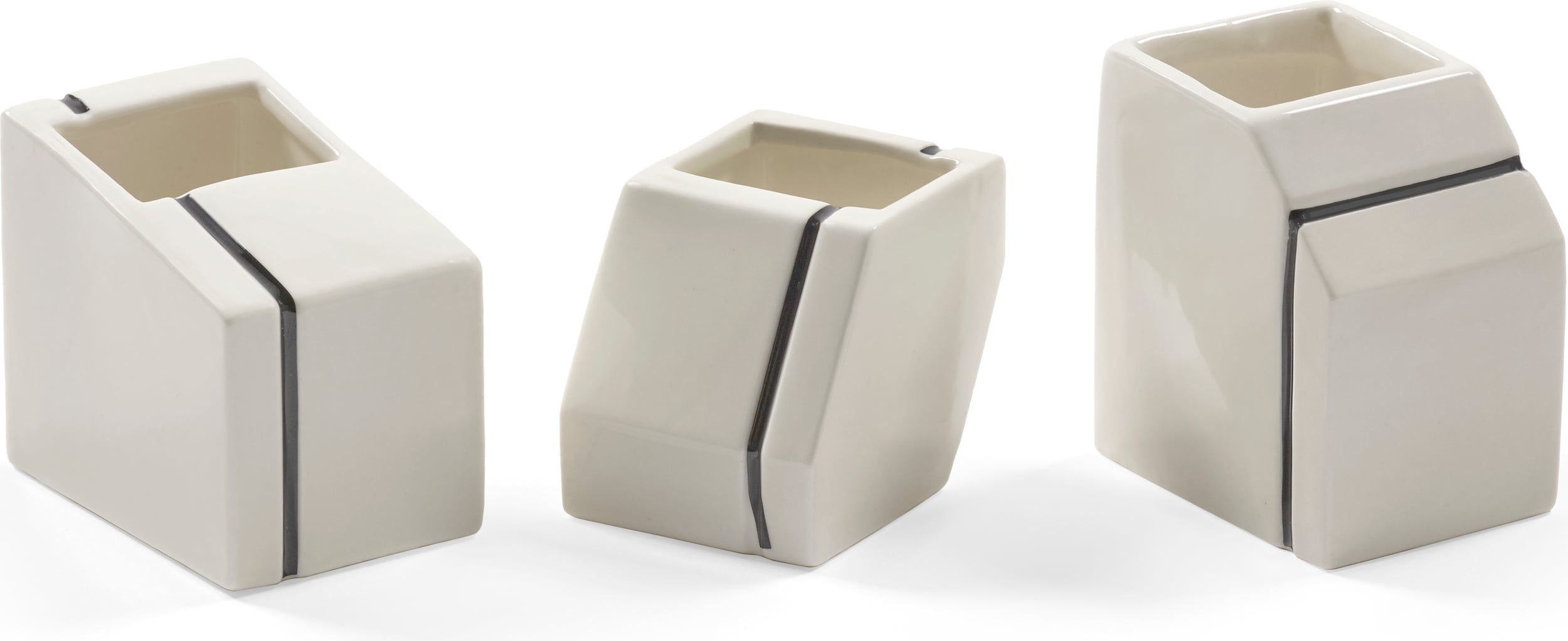 Wazony dekoracyjne Silos białe 3 szt.