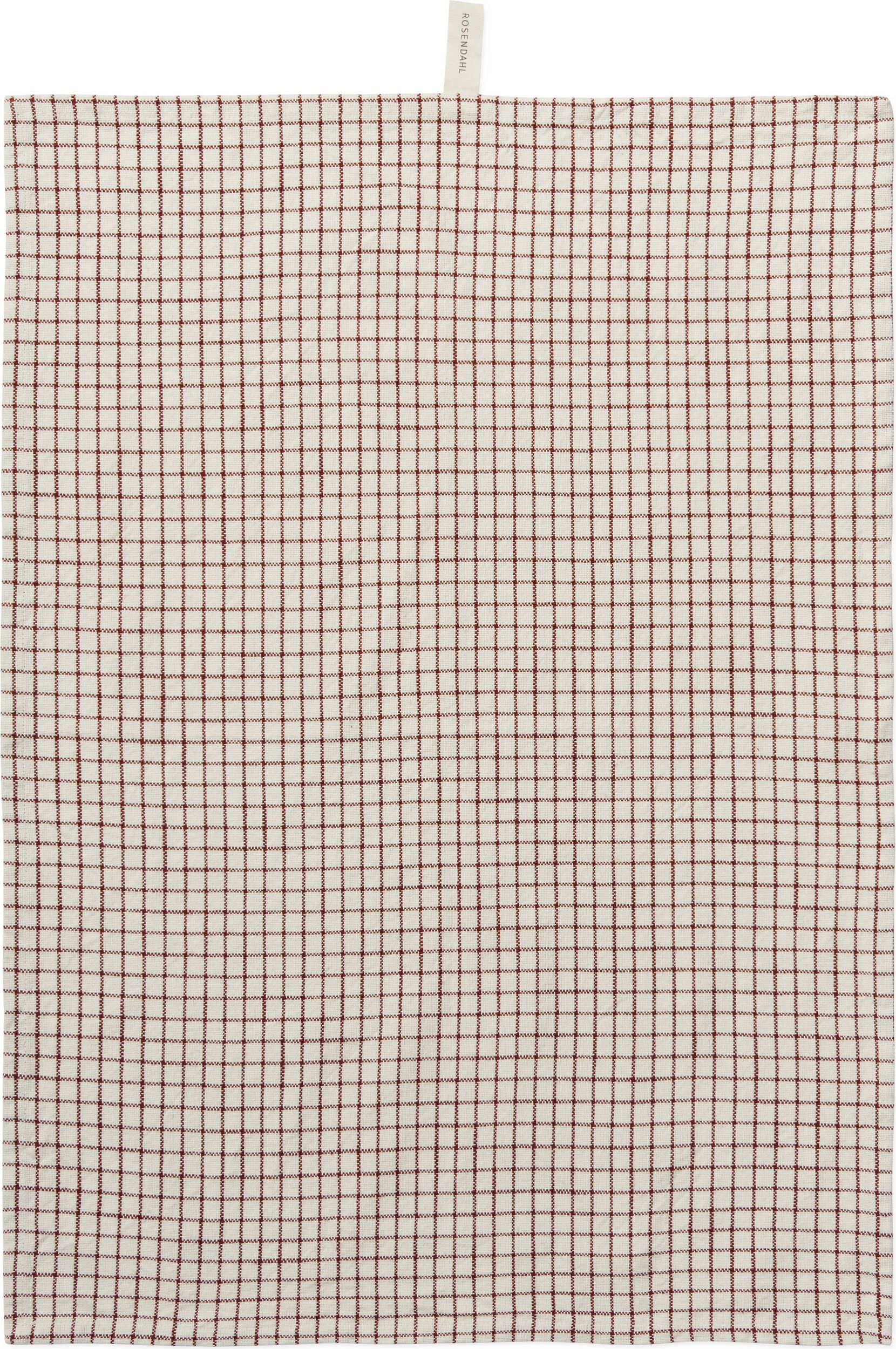 Ścierka kuchenna Garn w kratkę 50 x 70 cm terakota