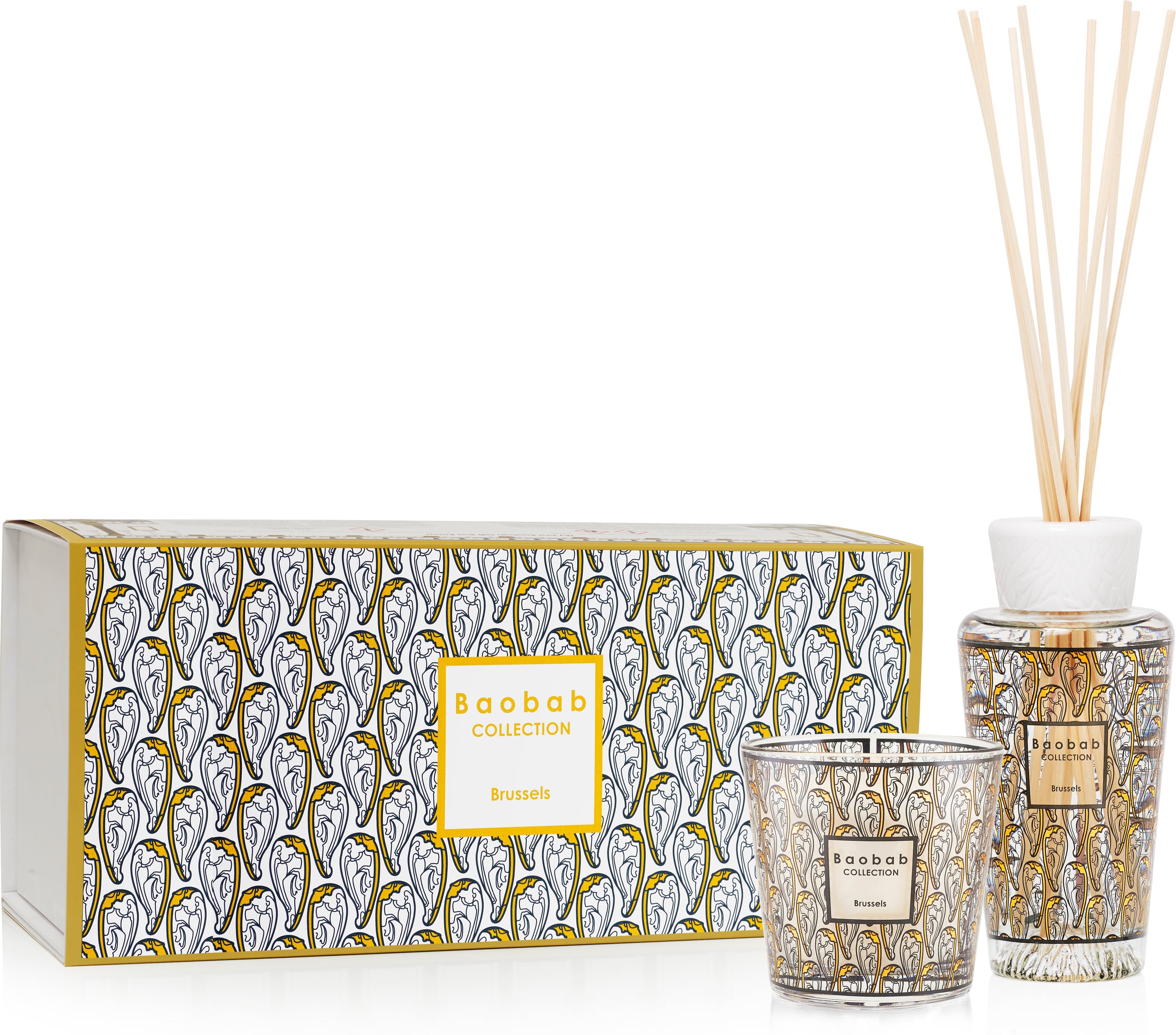 Świeca i dyfuzor zapachowy My First Baobab Gift Brussels 2 el.