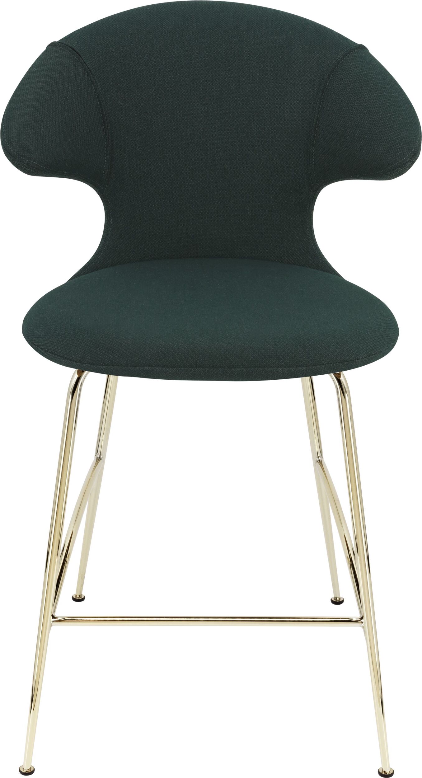 Krzesło Time Flies 102 cm ciemnozielone na mosiężnych nogach