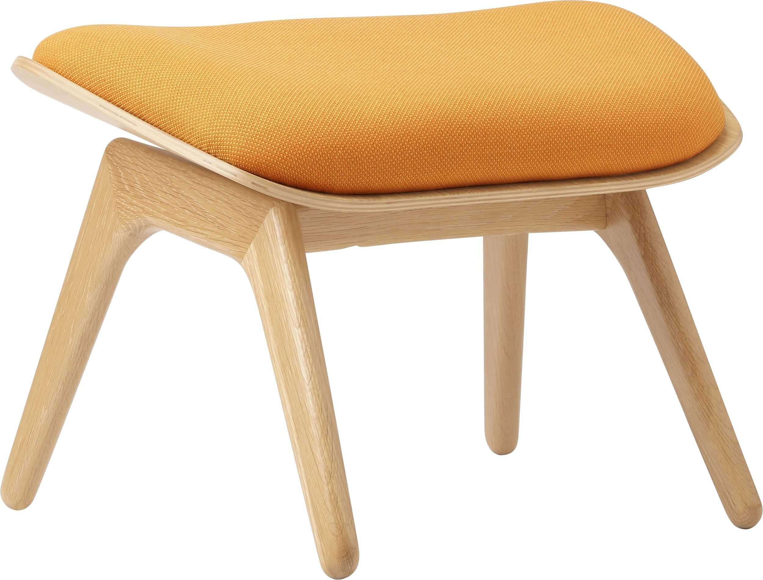 Podnóżek The Reader pomarańczowy na dębowych nogach