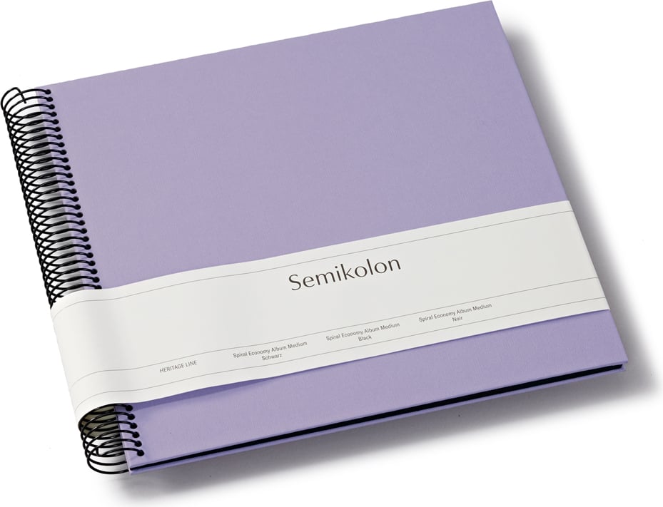 Album na zdjęcia Uni Economy średni liliowy z czarnymi kartami