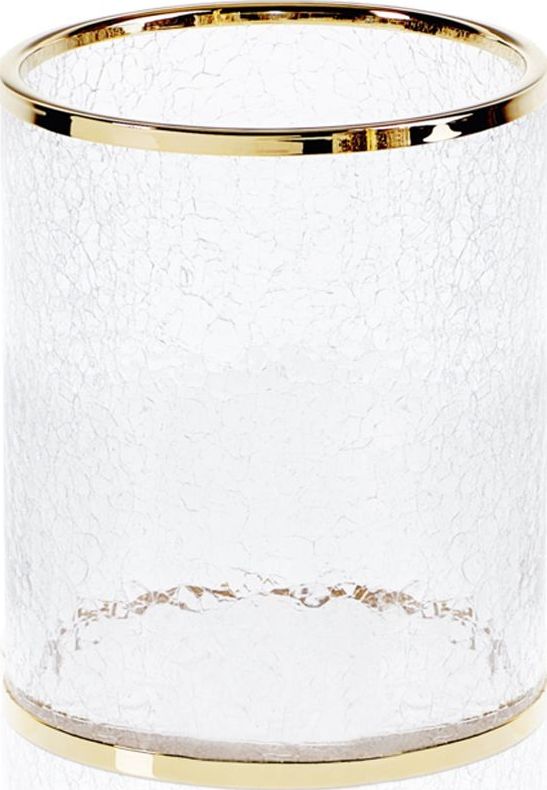 Kosz łazienkowy na śmieci Crack złoty