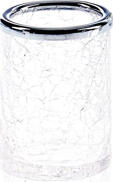 Kubek na szczoteczki do zębów Crack chrom