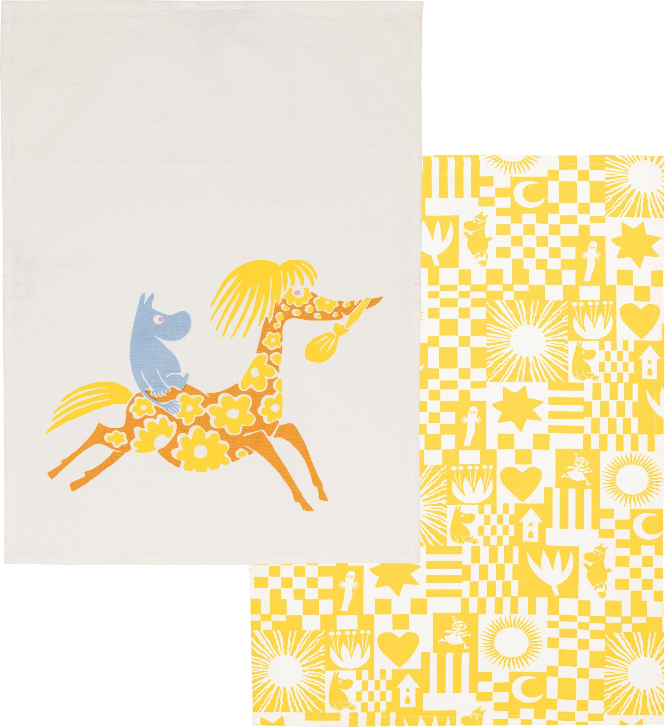 Ścierki kuchenne Arabia Finland Muminki Party 50 x 70 cm żółte 2 szt.