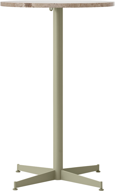 Stół barowy z oliwkową podstawą Nook Star Base Kunis Breccia niski 60 cm