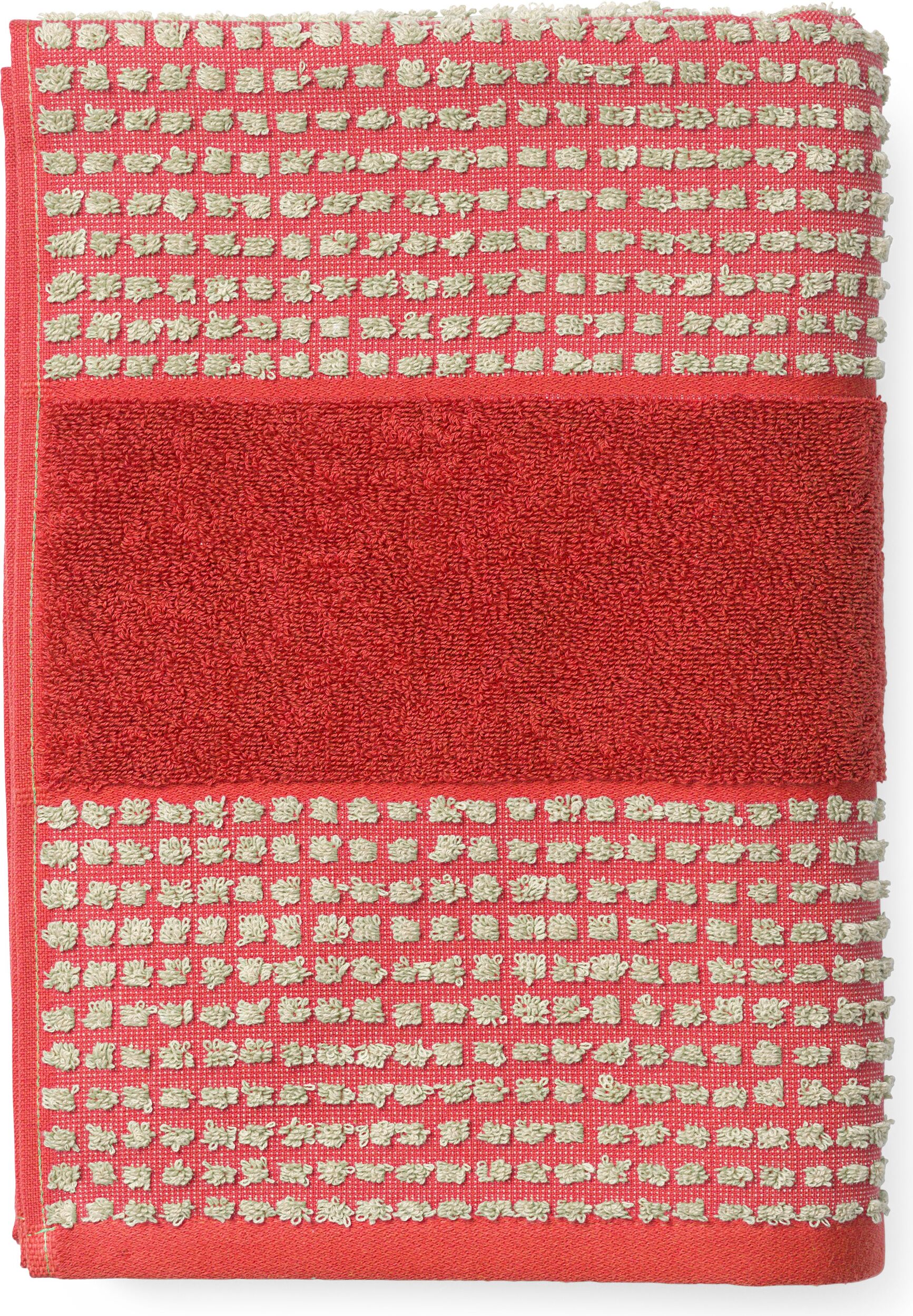 Ręcznik Check 70 x 140 cm czerwono-piaskowy