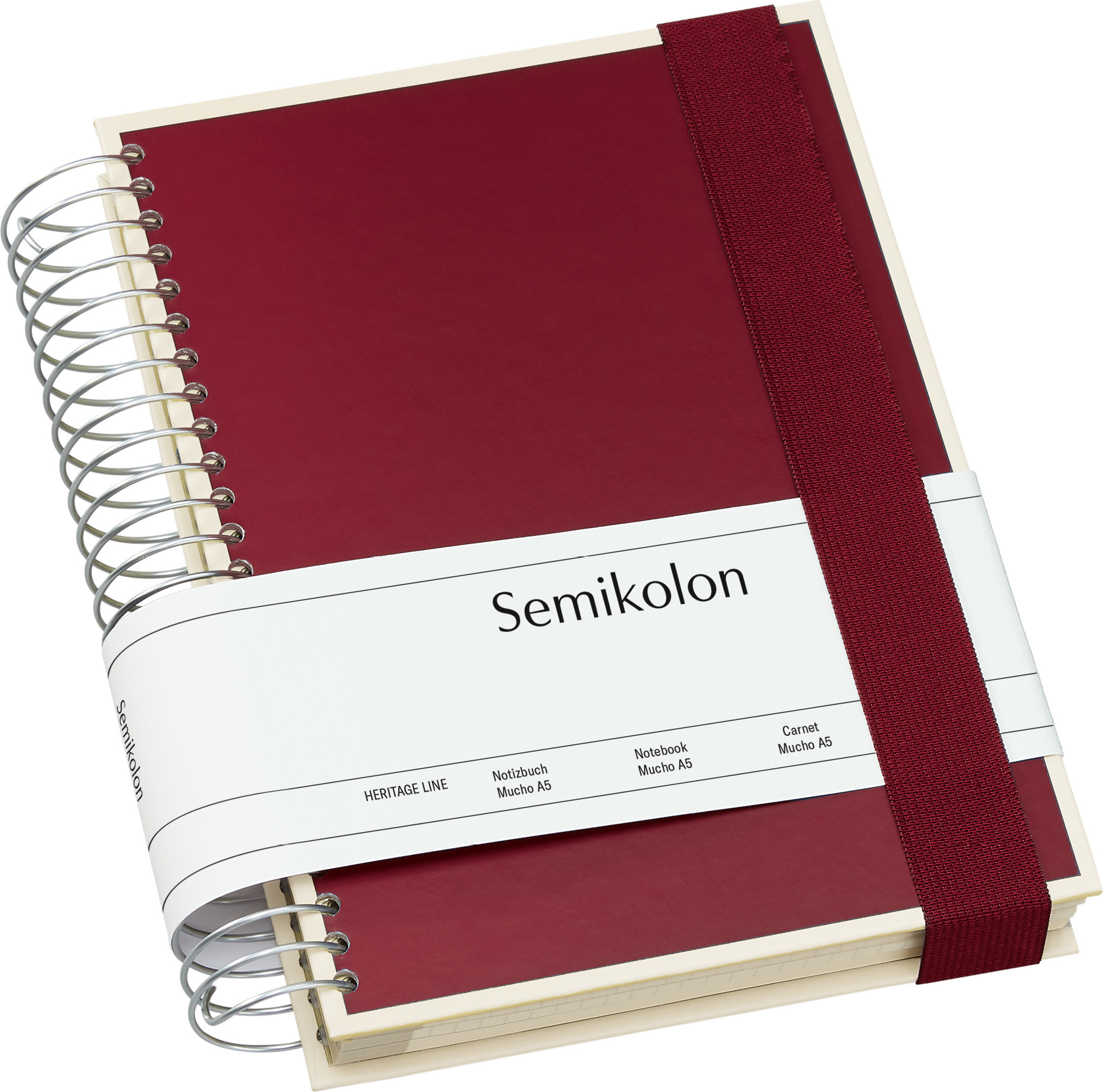 Notes Die Kante Mucho A5 spirala 3 w 1 burgund