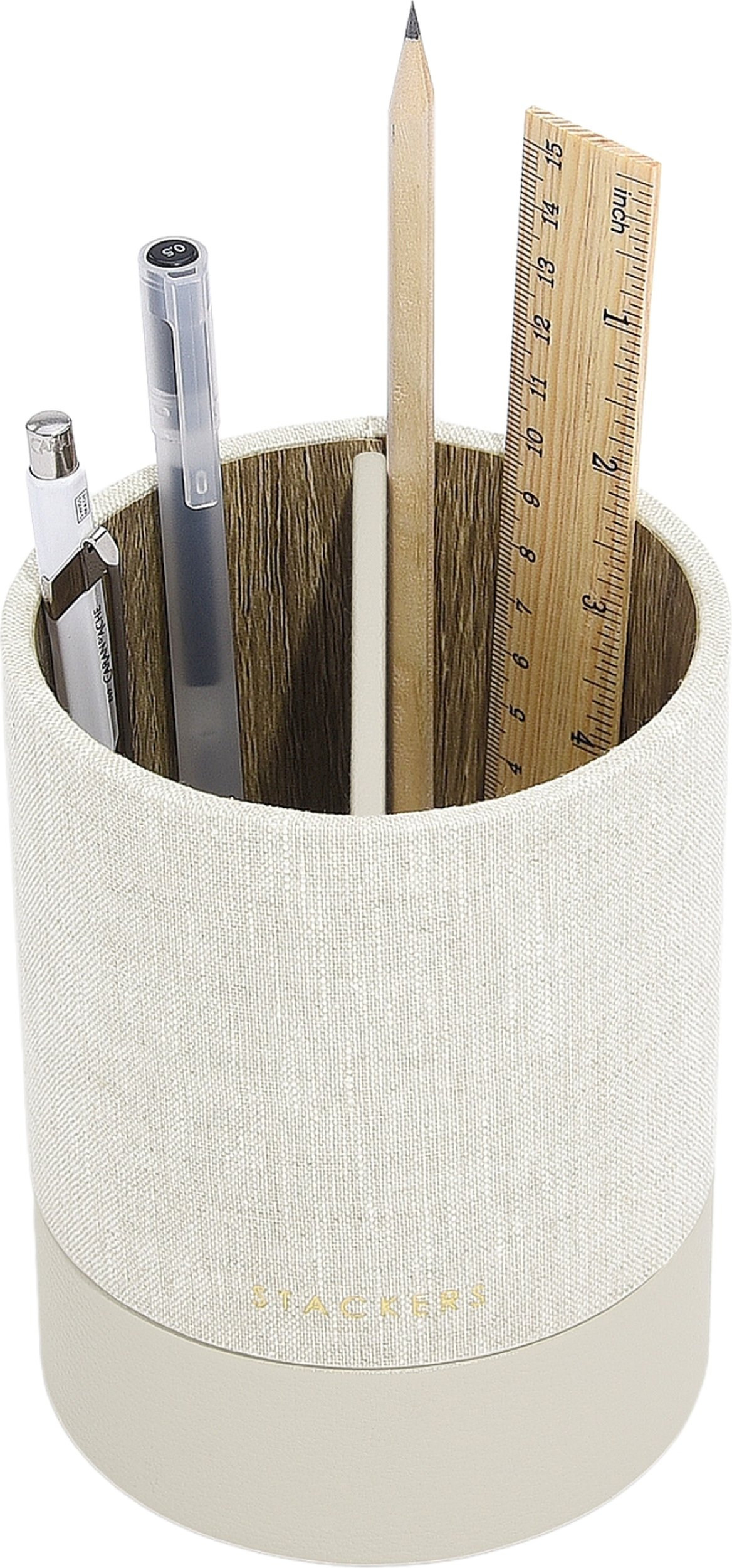 Organizer na długopisy Stackers jasnobeżowy lniany