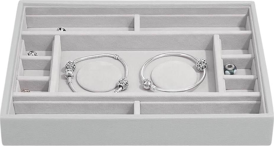 Szkatułka na charmsy Stackers kamienna szarość z przegródkami