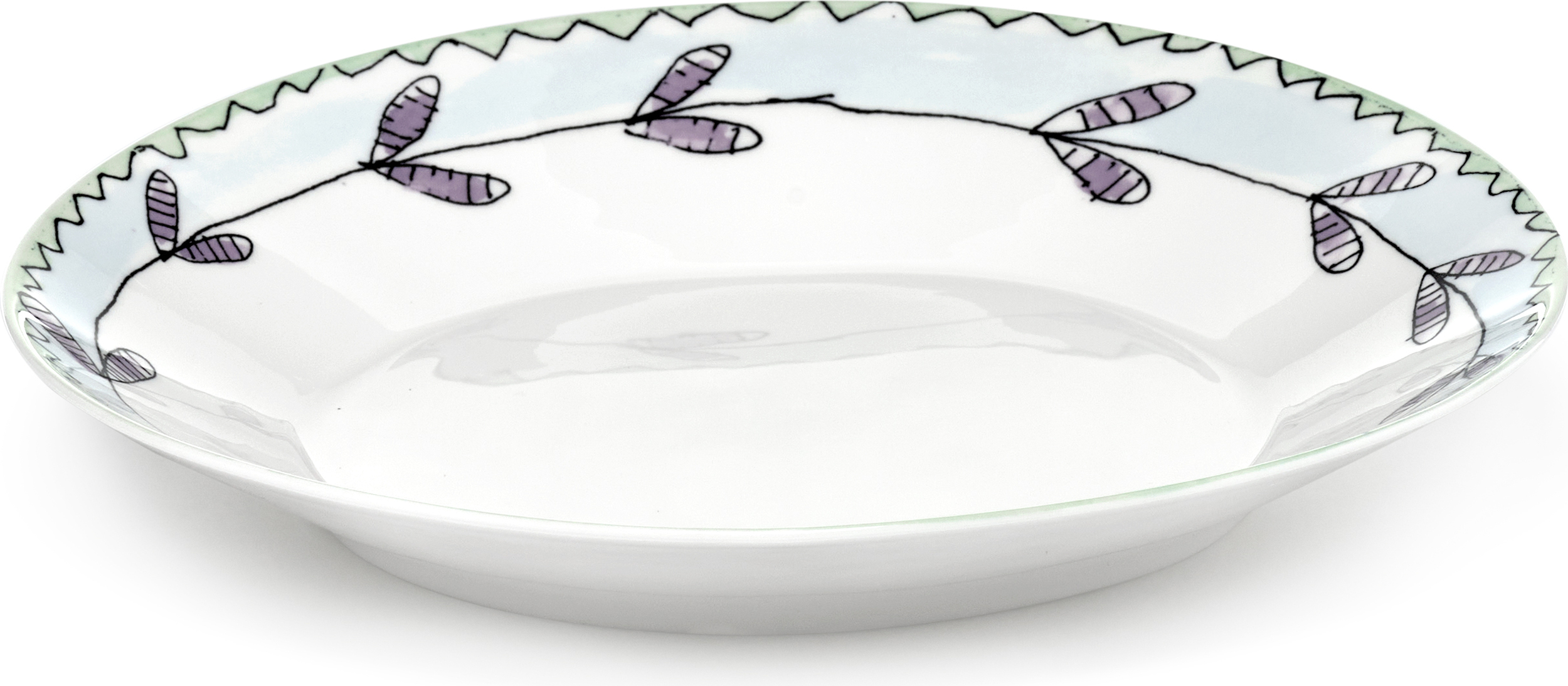 Talerz głęboki Midnight Flowers Blossom Milk 26 cm