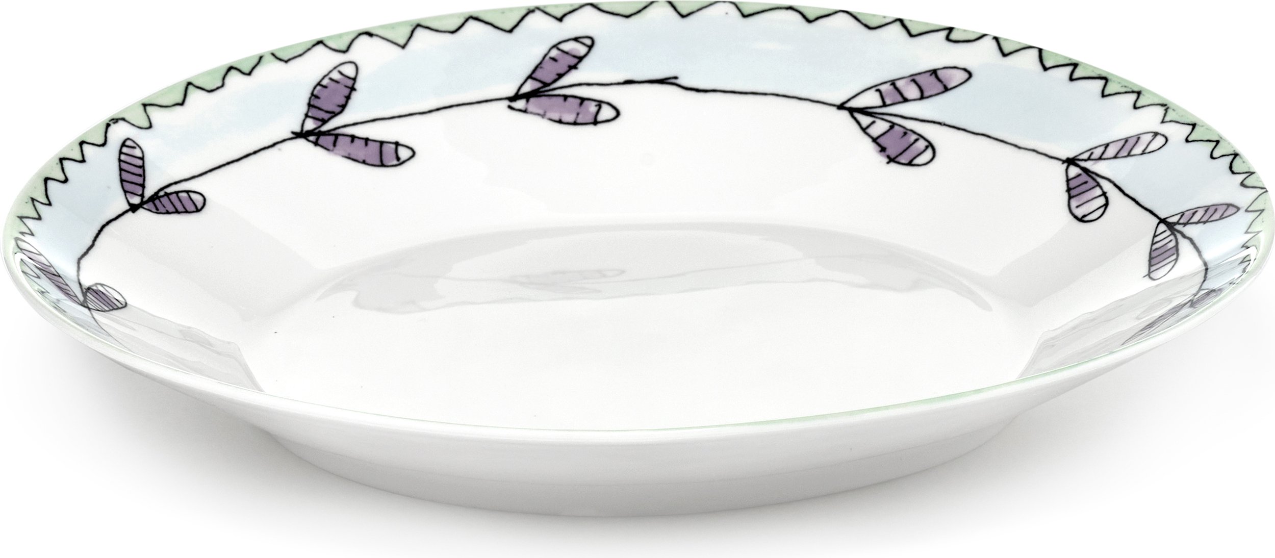 Talerz głęboki Midnight Flowers Blossom Milk 26 cm