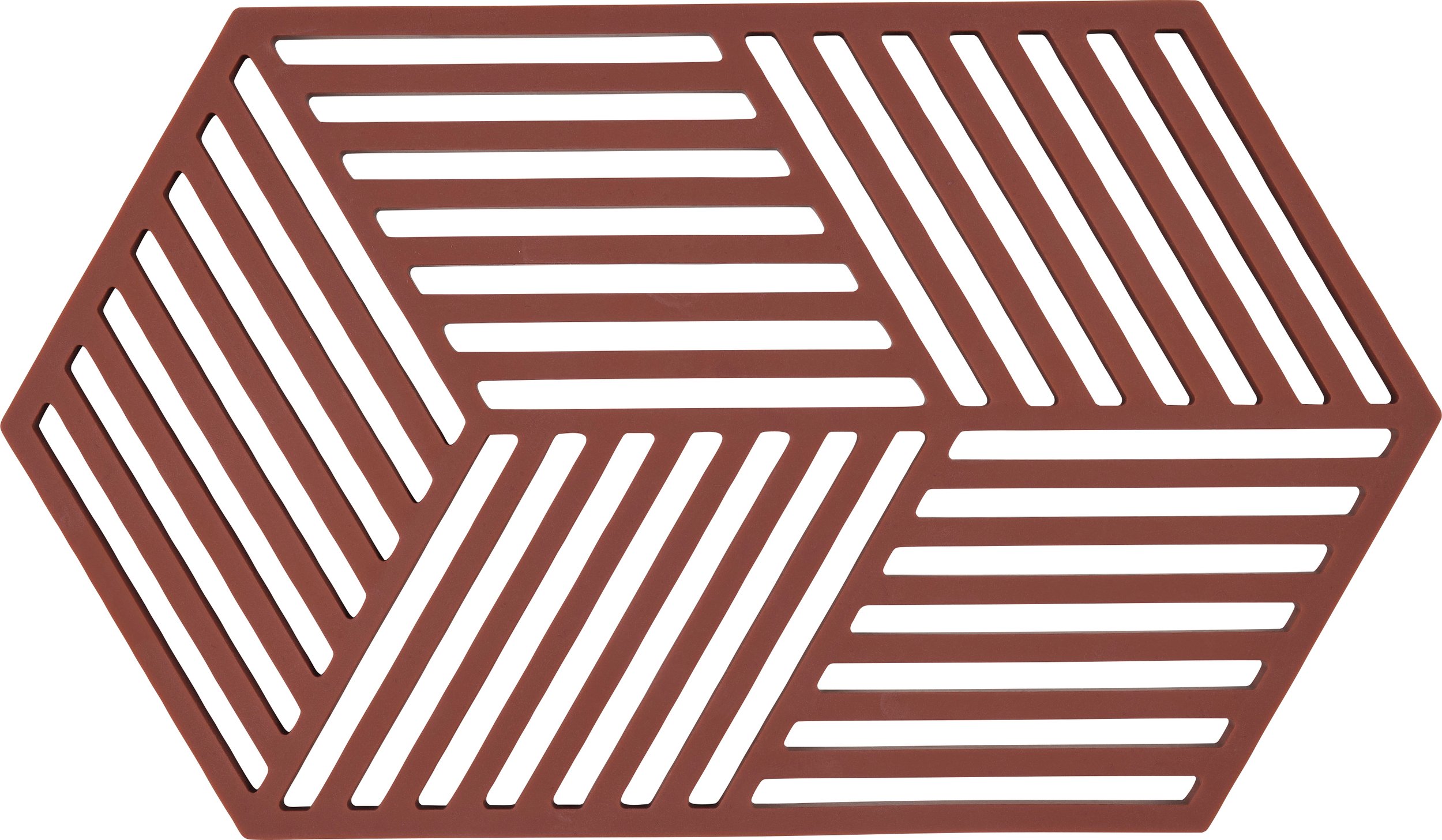 Podstawka pod gorące naczynia Hexagon 24 cm ciemnoczerwona