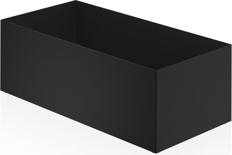 Pojemnik łazienkowy Corner 25 cm czarny mat