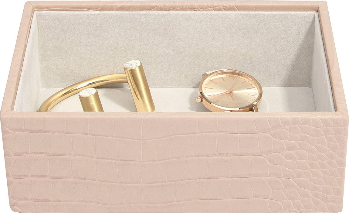 Szkatułka na biżuterię Stackers Croc open mini różowa