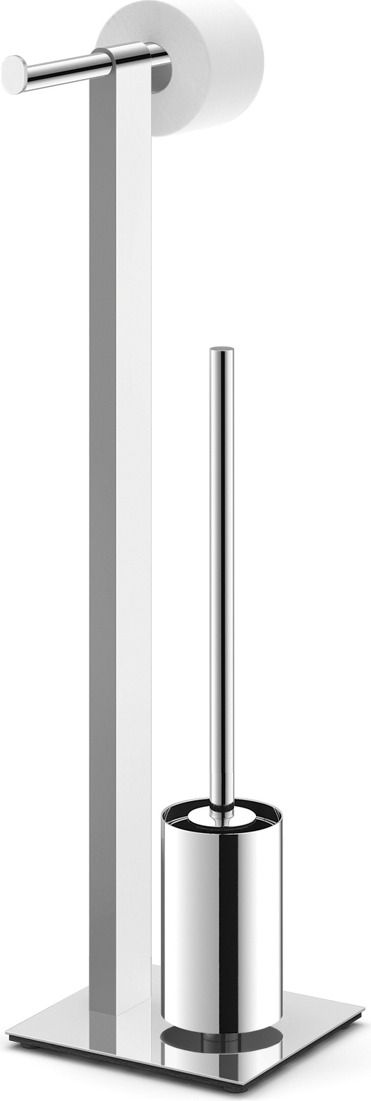 Stojak na papier toaletowy Atore polerowany ze szczotką do WC