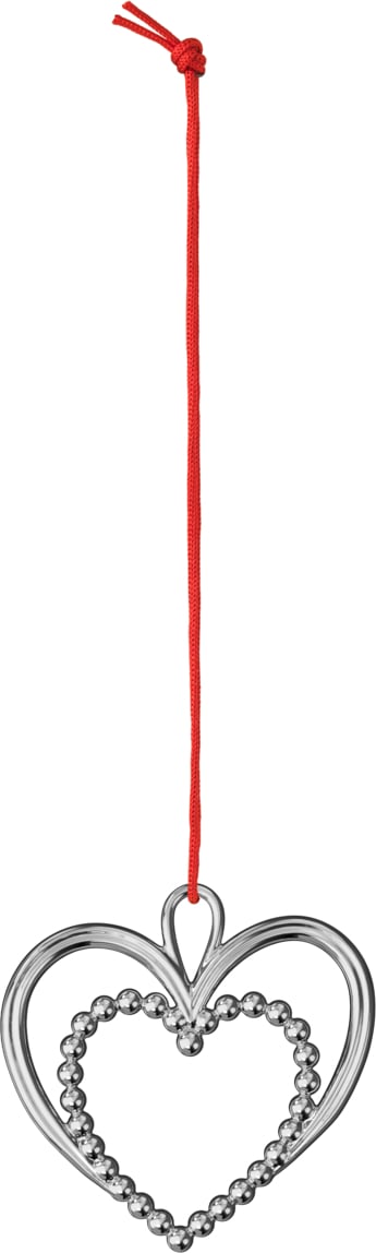 Ozdoba choinkowa Karen Blixen serce 6,5 cm srebrne