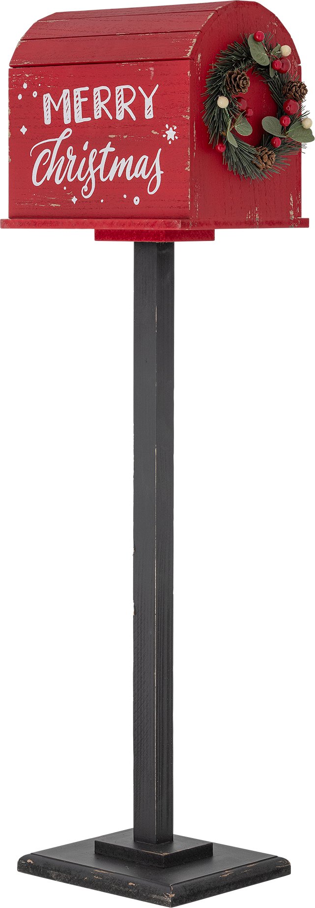 Dekoracja świąteczna Carlo skrzynka na listy na nóżce