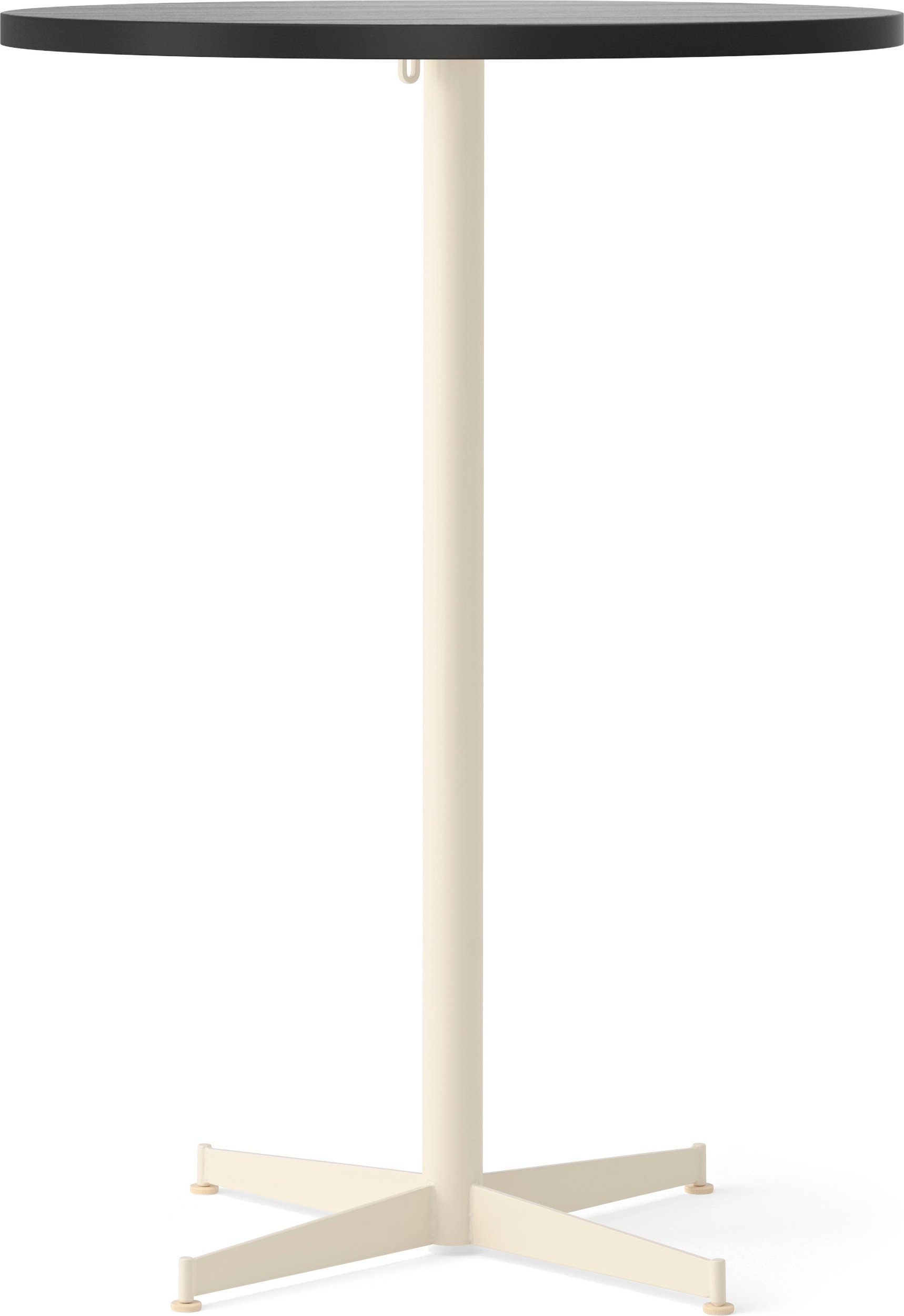 Stół barowy z kremową podstawą Nook Star Base wysoki 80 cm czarny