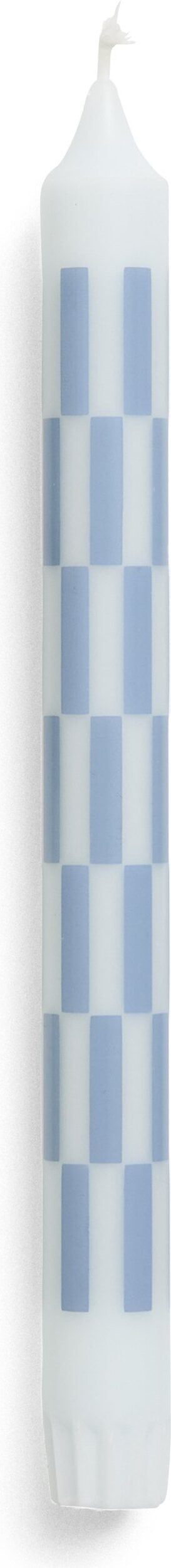 Świeca Hay Pattern szachownica błękitno-niebieska