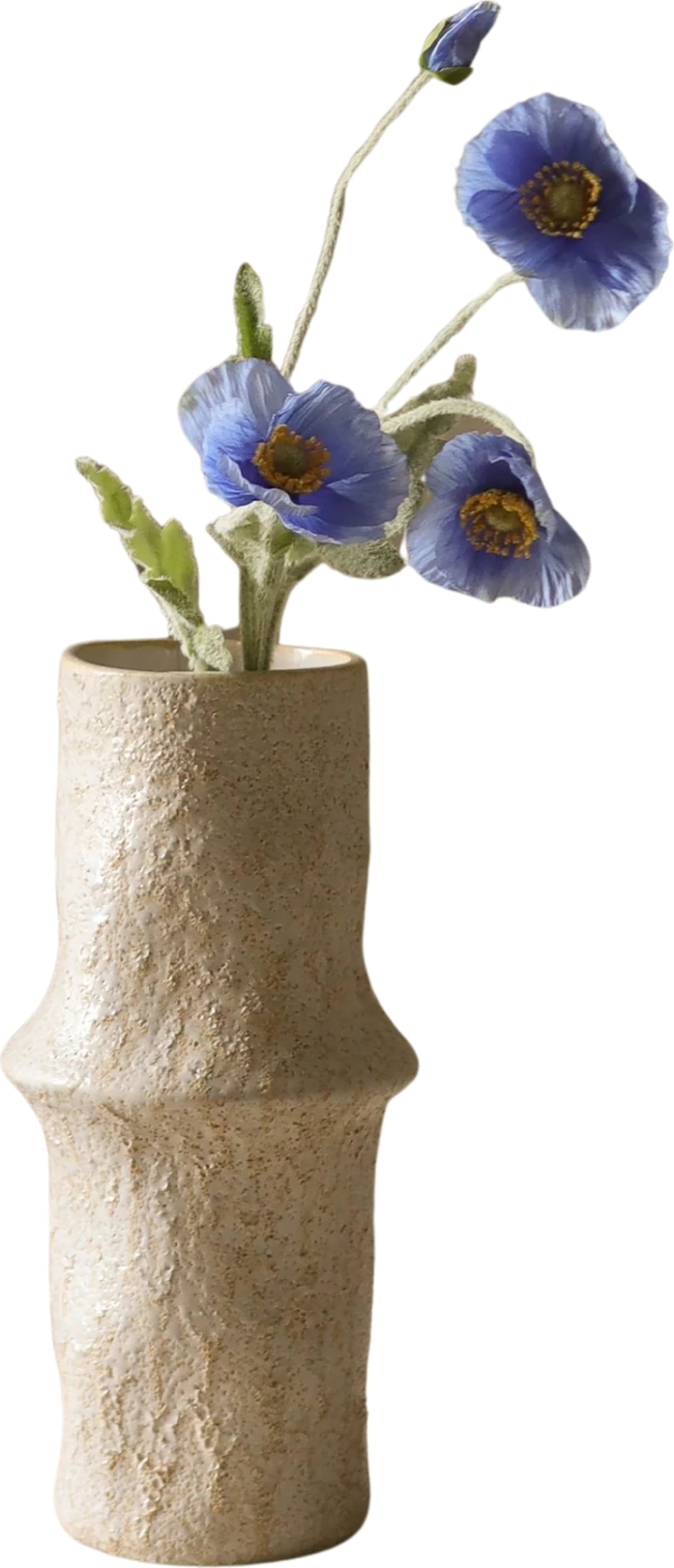 Kwiat sztuczny Botane mak 56 cm niebieski