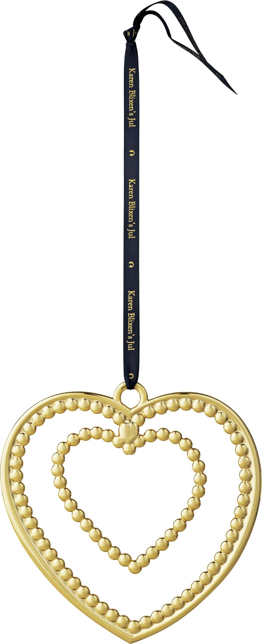 Dekoracja choinkowa Karen Blixen serce z kulek 12 cm złota