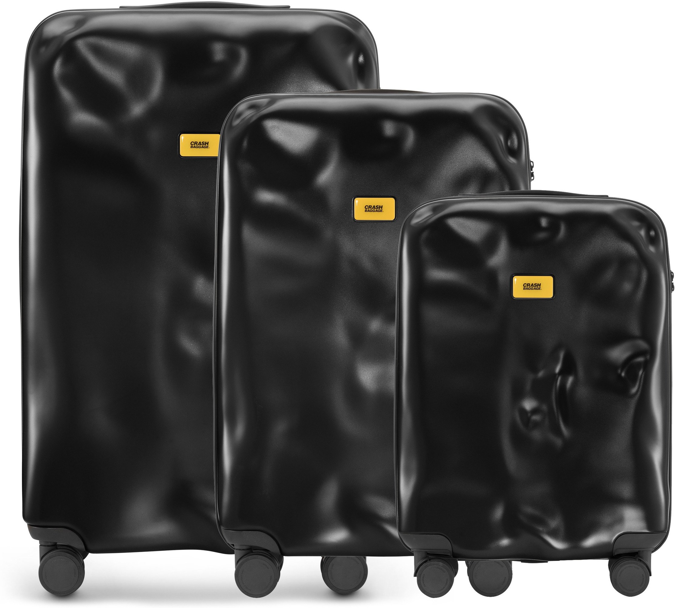 Walizki Icon w zestawie 3 el. matowy czarny