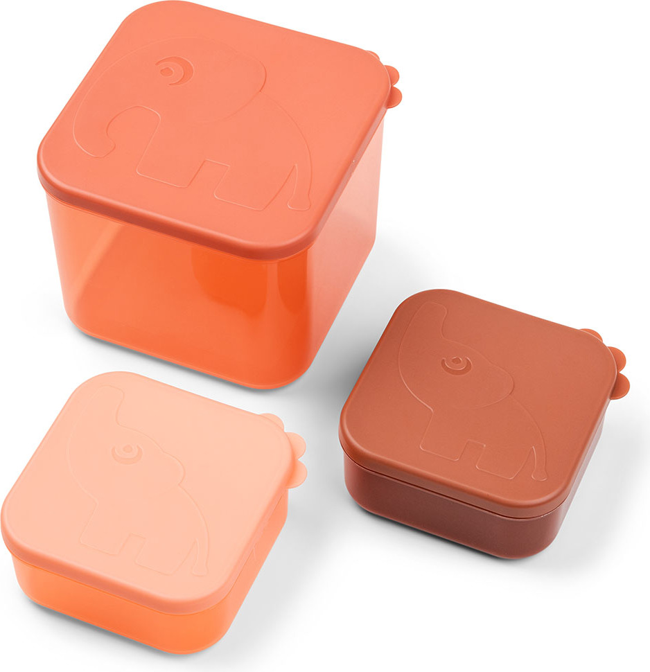 Pojemniki do przechowywania żywności Elphee L pomarańczowe 3 szt.