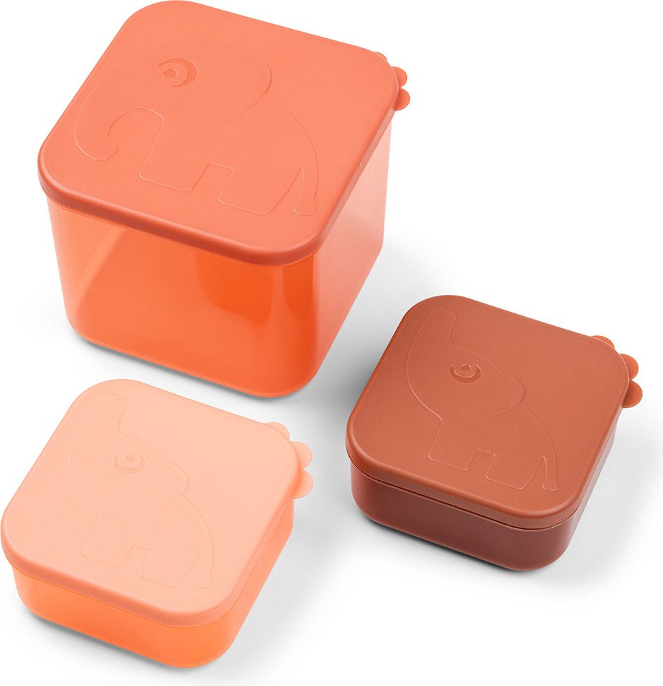 Pojemniki do przechowywania żywności Elphee L pomarańczowe 3 szt.