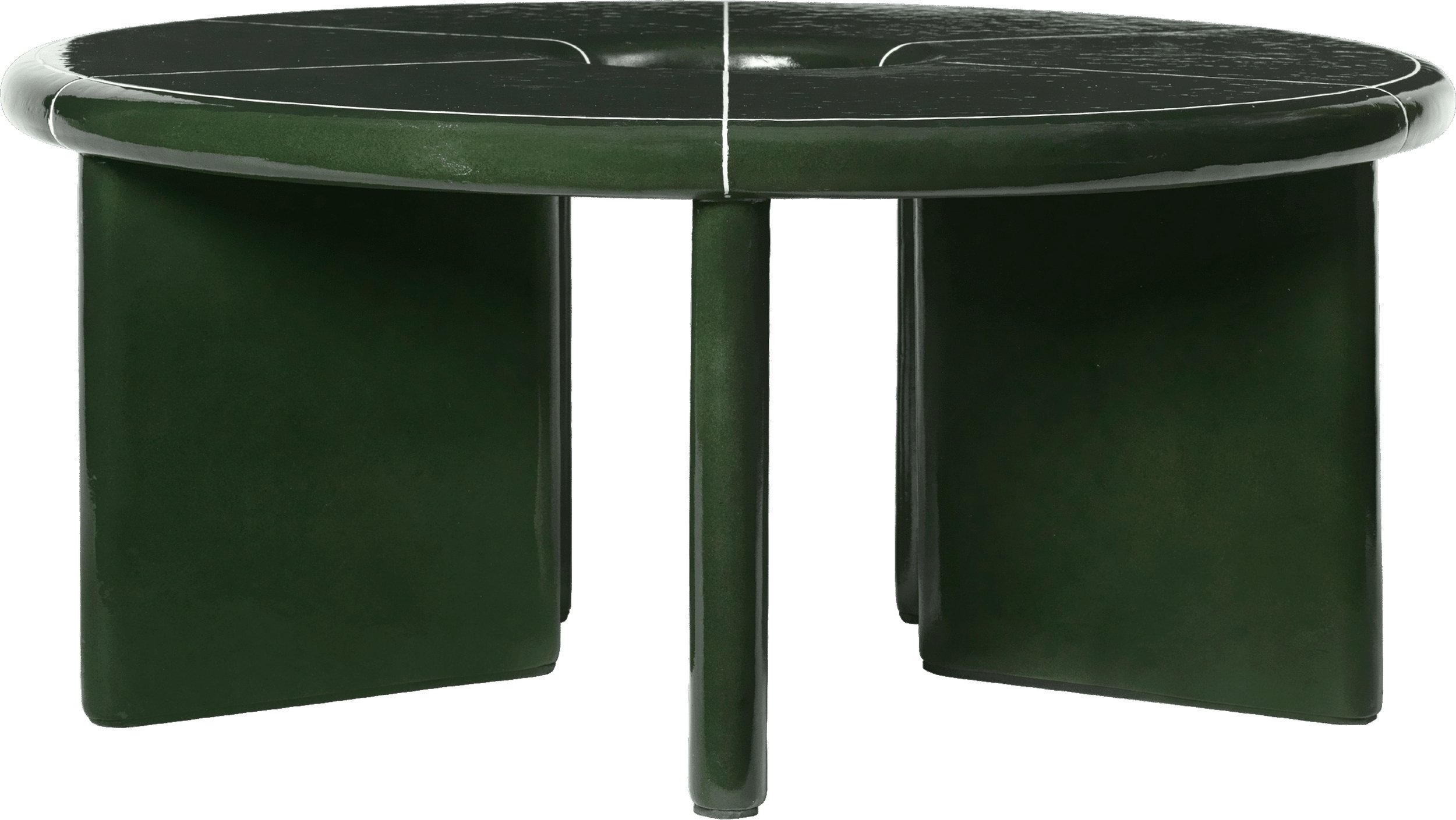 Stolik kawowy Deya 80 cm ciemnozielony