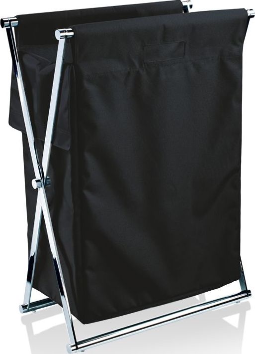 Kosz na pranie Cross chrom-czarny