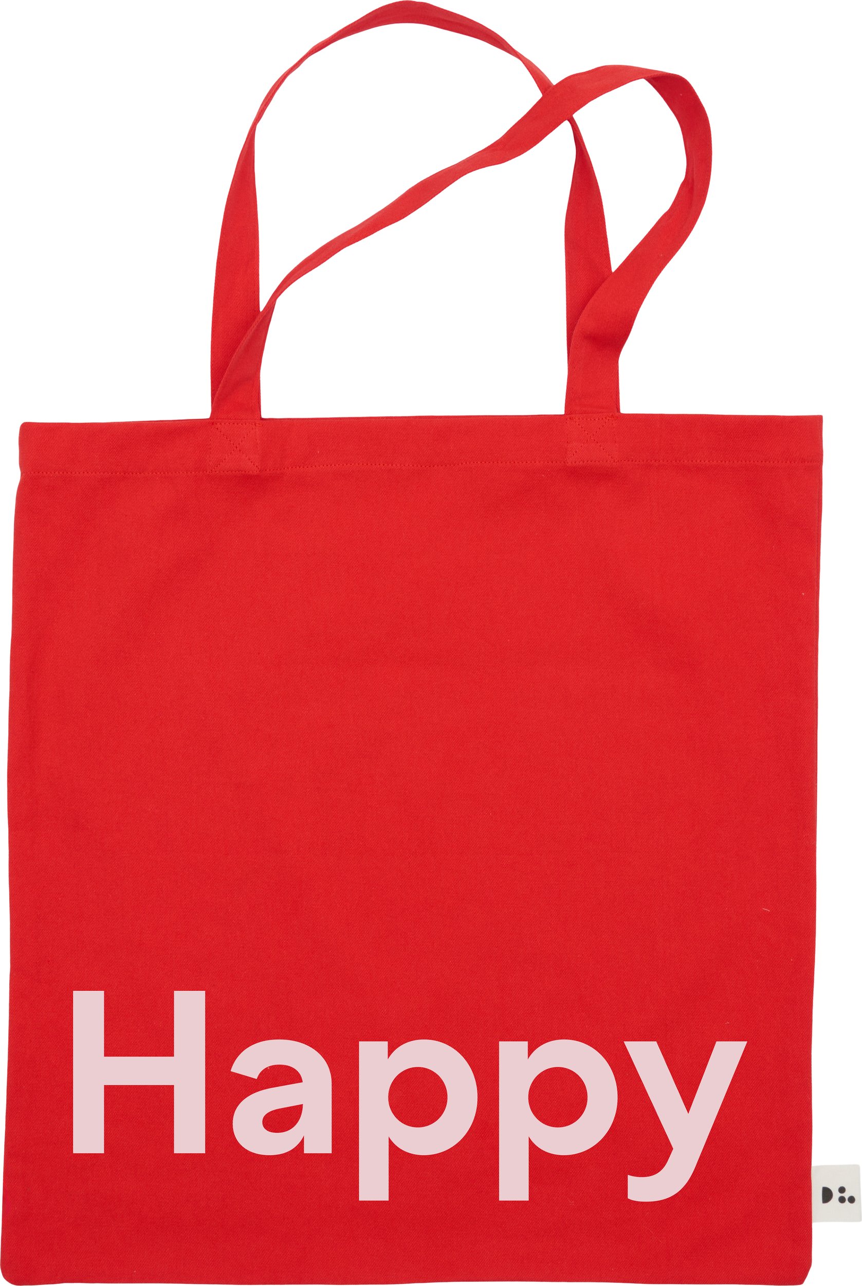 Torba na zakupy Design Letters Happy czerwona