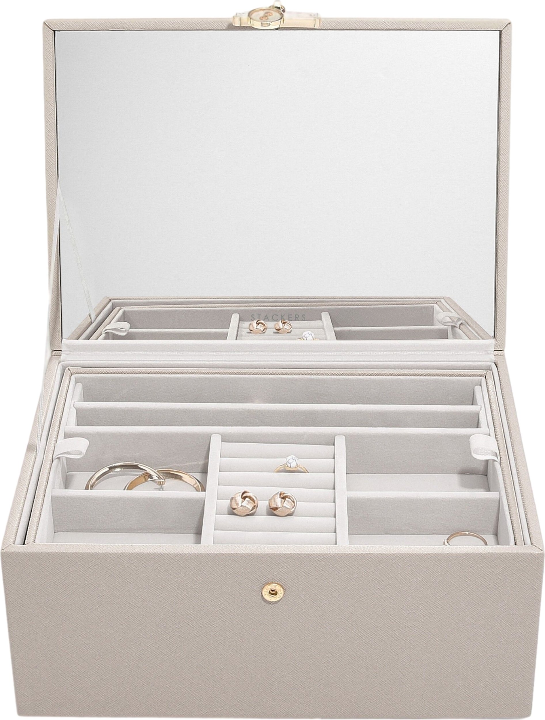 Szkatułka na biżuterię Stackers Luxury classic taupe