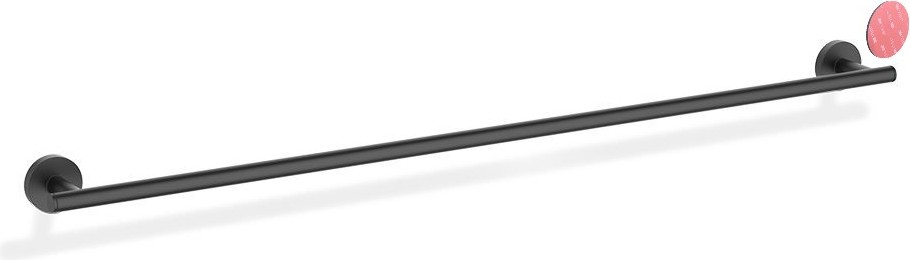 Wieszak reling na ręczniki Basic 85 cm czarny mat montaż samoprzylepny